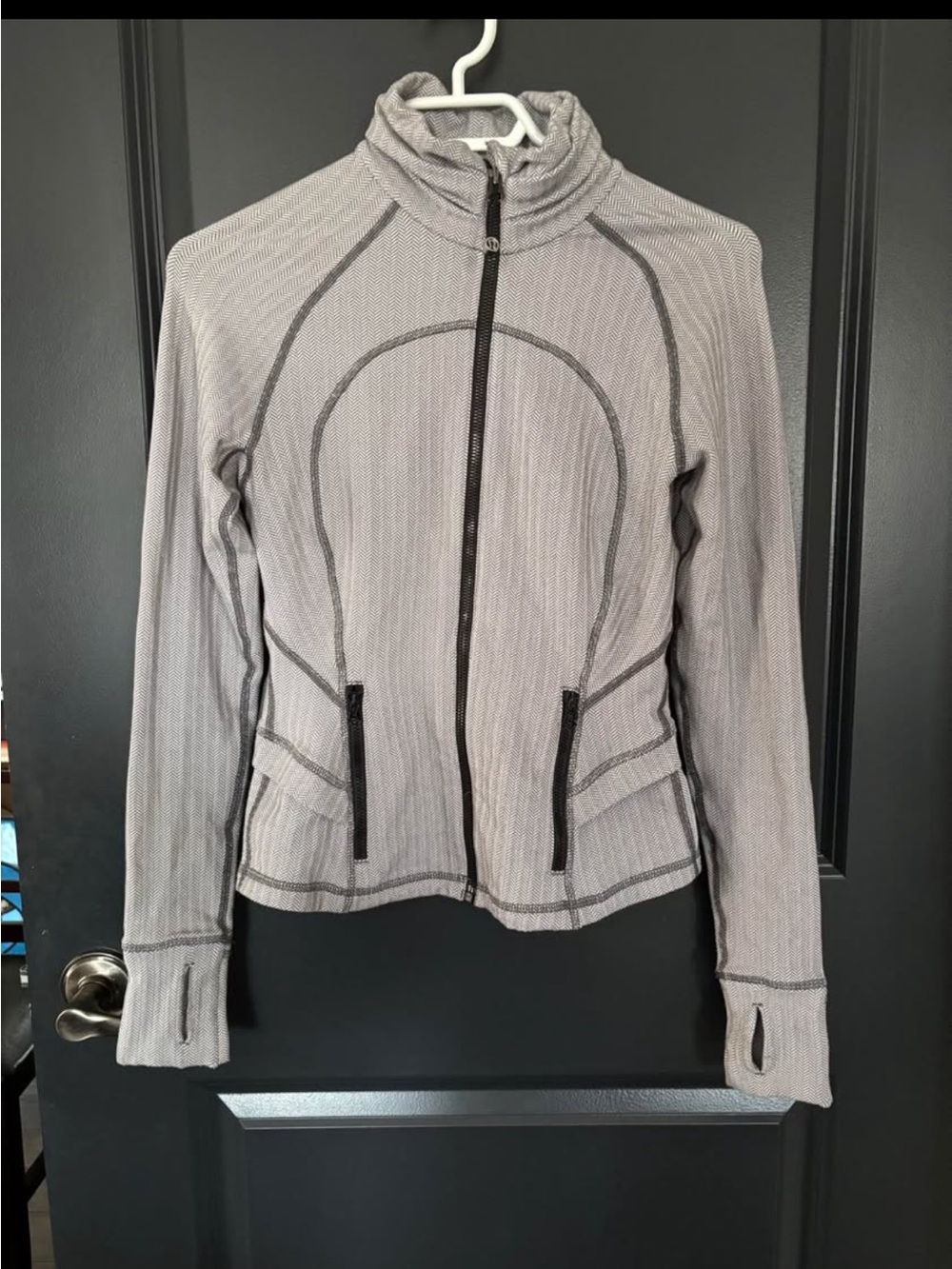 lululemon athletica Light Gray Full-Zip Utility Jacket